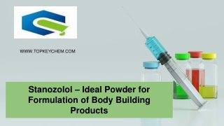 Stanozolol – Ideal Powder for Formulation of Body Building Products