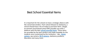 Best School Essential Items