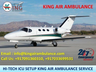 Hire Safe Air Ambulance Services in Bangalore and Chennai by King Ambulance