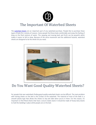 Waterbed sheets