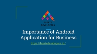 Importance of Android Application for Business