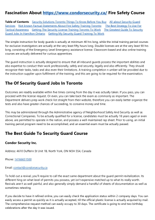 All about Full Time Security Guard Jobs
