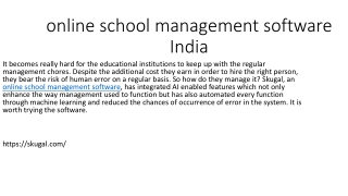 online school management software India