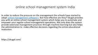 online school management system India