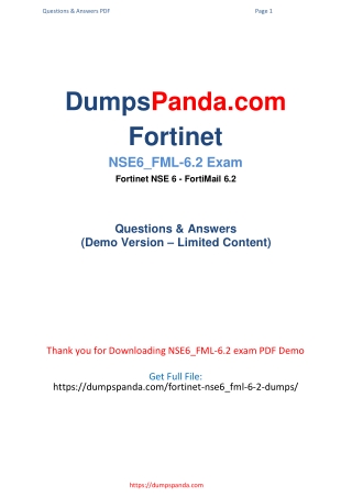 Updated and Valid NSE6_FML-6.2 Exam Dumps