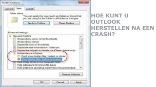 HOE KUNT U OUTLOOK HERSTELLEN NA EEN CRASH?