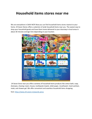 Household items stores near me