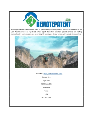 Professional Patent Service Provider in USA | Remotepatent.com