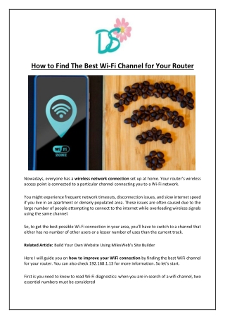 How to Find The Best Wi-Fi Channel for Your Router
