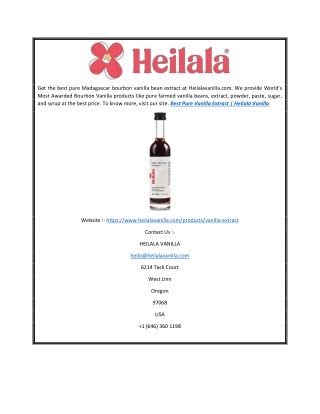 Best Pure Vanilla Extract | Heilala Vanilla
