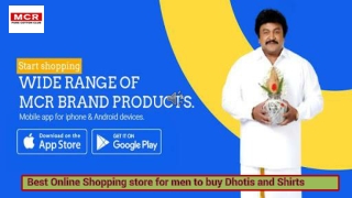 Best Online Shopping store for men to buy Dhotis and Shirts