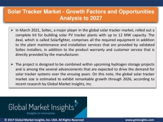 Solar Tracker Market - Key Trends & Growth Statistics to 2027
