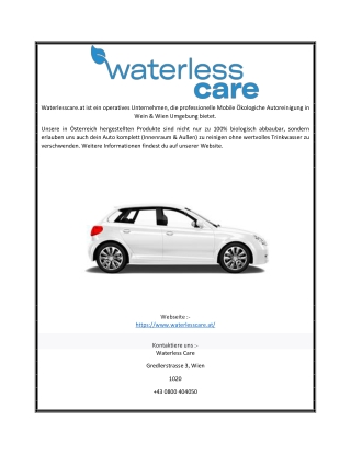 Professionelle Autoreinigung Wien     waterlesscare.at