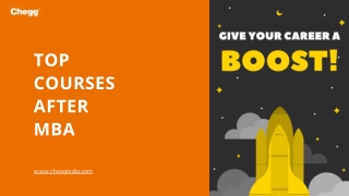 Top Courses after MBA