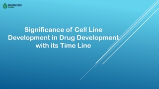 Significance of Cell Line Development in Drug Development with its Time Line