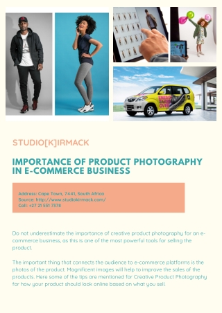 Importance of Product photography in E-Commerce Business