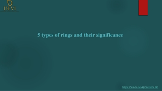 5 types of rings and their significance