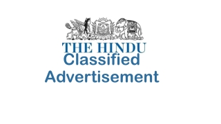 The Hindu Classified Advertisement