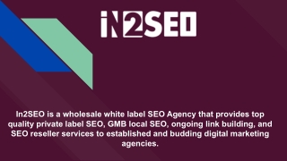 White Label Local SEO - In2SEO