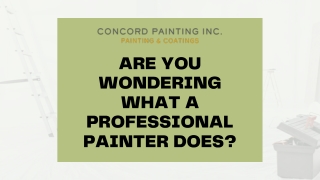 Are you wondering what a professional painter does?