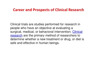 Design and Conduct of Clinical Research Course |COVID-19: The Impact of the Crisis on Clinical Trials