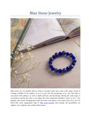 Blue Stone Jewelry