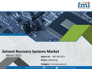 Solvent Recovery Systems Market