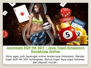 Jayatogel SGP HK SDY - Jaya Togel Singapore Hongkong Online