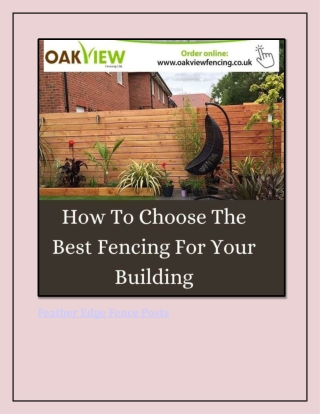 How To Choose The Best Fencing For Your Building