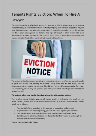 Looking For The Best Tenants Rights Eviction in Homewood?