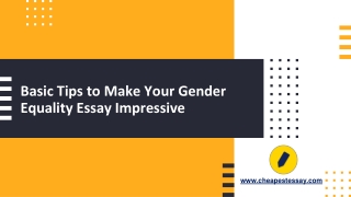 Basic Tips to Make Your Gender Equality Essay Impressive