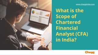 Scope of Chartered Financial Analyst (CFA) in India