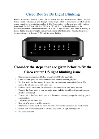 Solved: Cisco Router Ds Light Blinking |Easy Steps