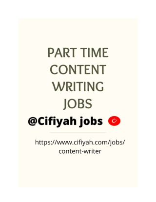 Part time content writer jobs for fresher