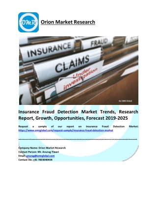 Insurance Fraud Detection Market: Analysis Report, Share, Trends and Overview 2019-2025