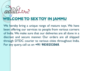 Sex Toy IN JAMMU