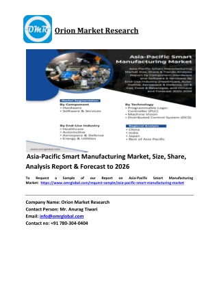 Asia-Pacific Smart Manufacturing Market Trends, Size, Competitive Analysis and Forecast 2020-2026