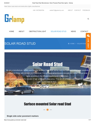 Buy the Best Solar Road Stud Lights Online from Grlamp