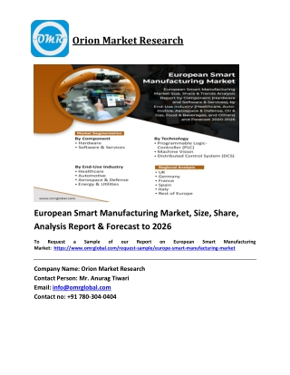 European Smart Manufacturing Market Trends, Size, Competitive Analysis and Forecast 2020-2026