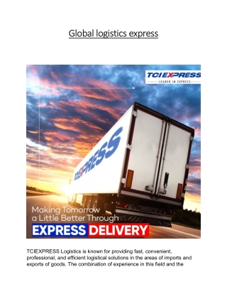 global logistics express