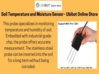 Soil Temperature and Moisture Sensor - Ubibot Online Store