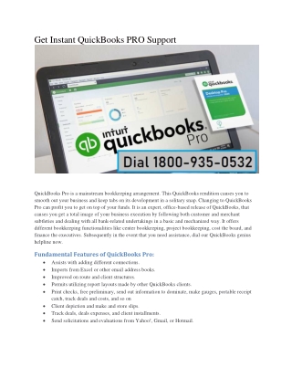 Get Instant QuickBooks PRO Support