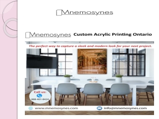 Custom Acrylic Printing Ontario