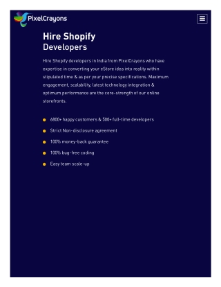 HIRE SHOPIFY DEVELOPERS | HIRE SHOPIFY DEVELOPERS IN INDIA