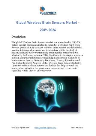 Global Wireless Brain Sensors Market -2019-2026
