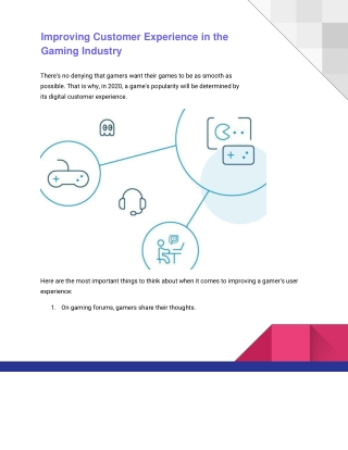 How to Improve Customer Experience in Gaming Industry