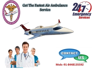 Get the Fastest Commercial Air Ambulance service in Brahmapur with Medication Help