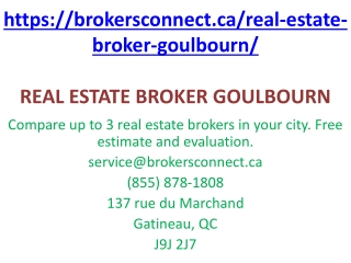 Real Estate Broker Goulbourn