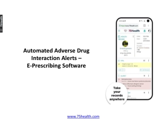 Automated Adverse Drug Interaction Alerts – E-Prescribing Software