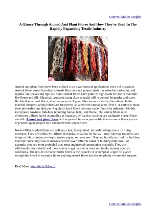 Animal and Plant Fibres will in general be more permeable than common fibers